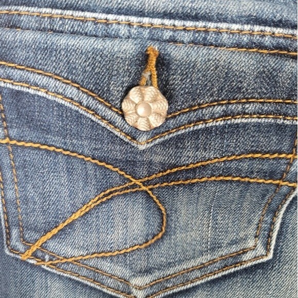 INC International Concept Distressed Dark Wash Cropped  Wide Leg Pants Size 2 - Picture 7 of 11